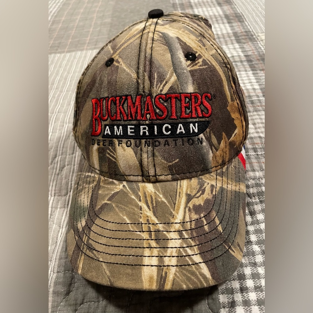 Buckmasters American Deer Foundation Woodland Camo Hunting Cap Hat